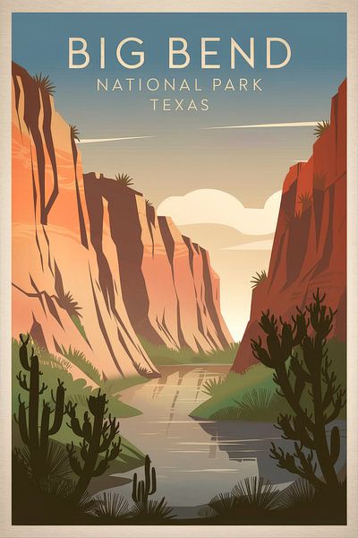 Nationaal park Big Bend, Texas van Poster Art Shop