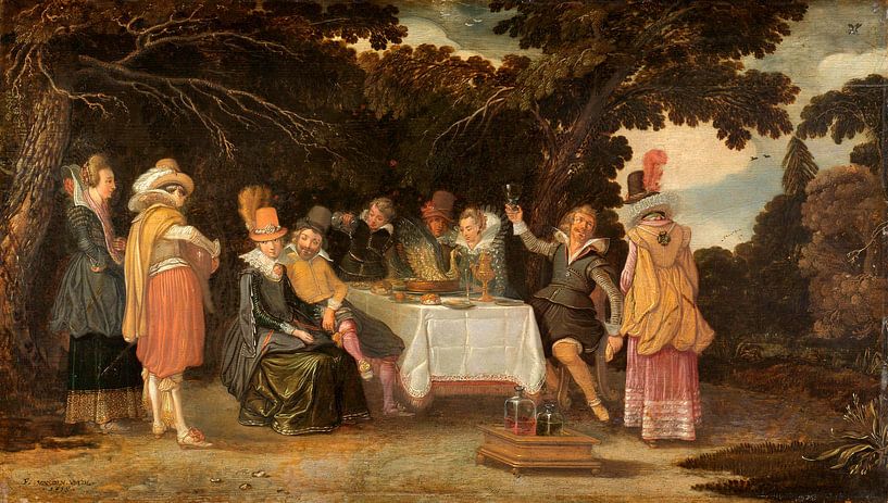 An open-air Party, Esaias van de Velde by Masterful Masters