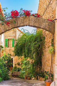 Mooie patio in mediterraan dorp op Mallorca van Alex Winter
