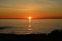 zonsopkomst aan de Spaanse kust.