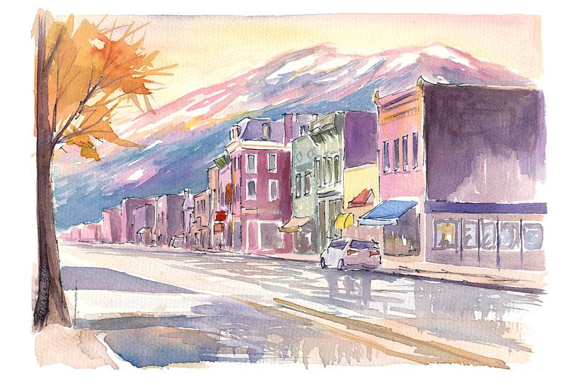 Durango Colorado Hauptstraße Szene im Spätherbst von Markus Bleichner