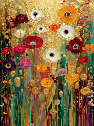 Gouden bloementuin