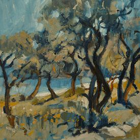 Olive grove by the beach by Nop Briex