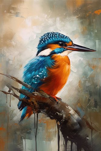 IJsvogel op een takje