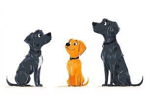 drei disney-hunde