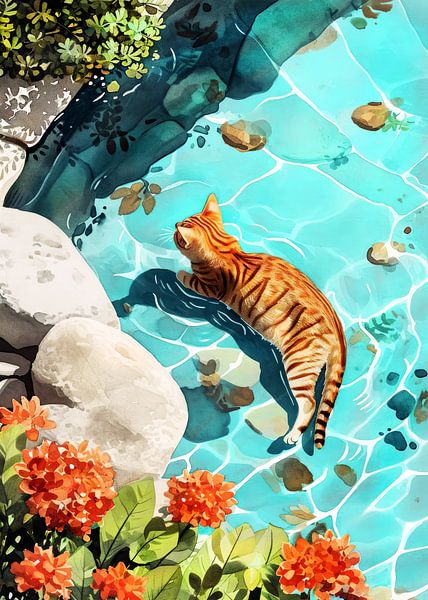 Kattenleven #cat #catlife van JBJart Justyna Jaszke