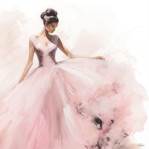 Ballerina in roze tutu