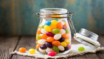 Jelly beans in a jar by Tilo Grellmann