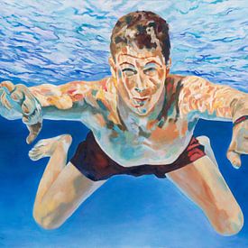 Camouflage 01 - Schwimmer unter Wasser von Sabine Minten
