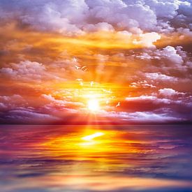 Coucher de soleil sur les cieux sur ArtDesignWorks