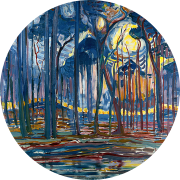 Piet Mondriaan, Bosch; Bos bij Oele, 1908  (gezien bij vtwonen) van Atelier Liesjes