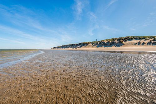 Ouddorp North Sea beach at low tide