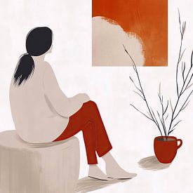 Woman life minimal art picture by JBJart Justyna Jaszke