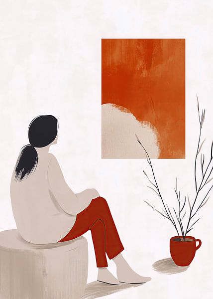 Woman life minimal art picture by JBJart Justyna Jaszke