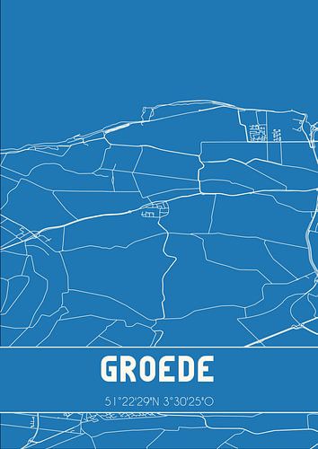 Blaupause | Karte | Groede (Zeeland)