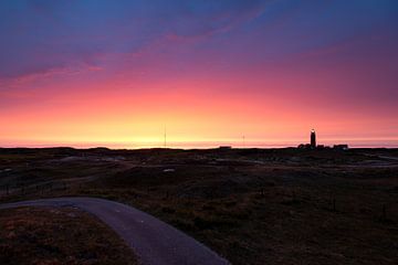Sunset at the lighthouse van Hannes Cmarits