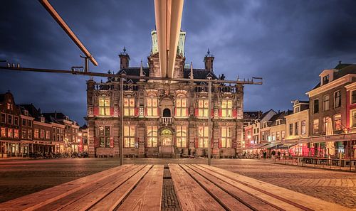 Het stadhuis van Delft, in de Nederlandse provincie Zuid-Holland