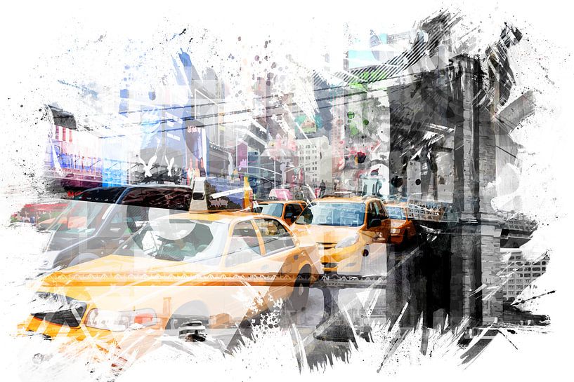 Moderne Kunst NYC Collage von Melanie Viola