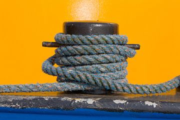 Blue, yellow & rope