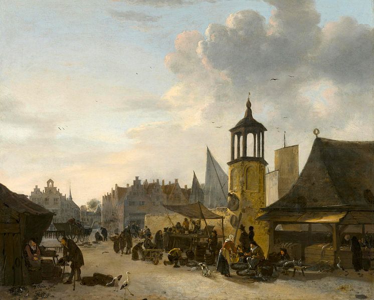 Fish market, Egbert Lievensz. van der Poel by Meesterlijcke Meesters