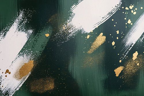 Groen abstract ontwerp met verfspatten