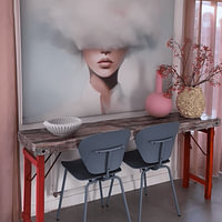 Klantfoto: Met haar hoofd in de wolken van Studio Allee, als ArtFrame