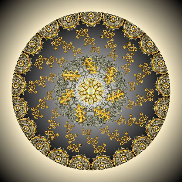 Kristallmandala-MONDGÖTTIN LUNA von SHANA-Lichtpionier