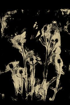 Moderne Botanische kunst. Plant in neutraal kleurenpalet nr. 1 van Dina Dankers