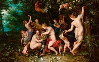 Des nymphes qui remplissent la corne d'abondance, Jan Brueghel l'aîné, Peter Paul Rubens par Des maîtres magistraux Aperçu