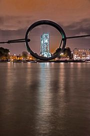 Lift railroad bridge Rotterdam by Angelique Niehorster