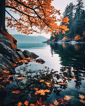 Herfst in Brits-Columbia van fernlichtsicht