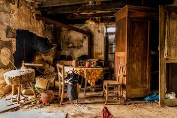 Un intérieur abandonné.