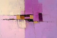 Goud en Paars Abstract