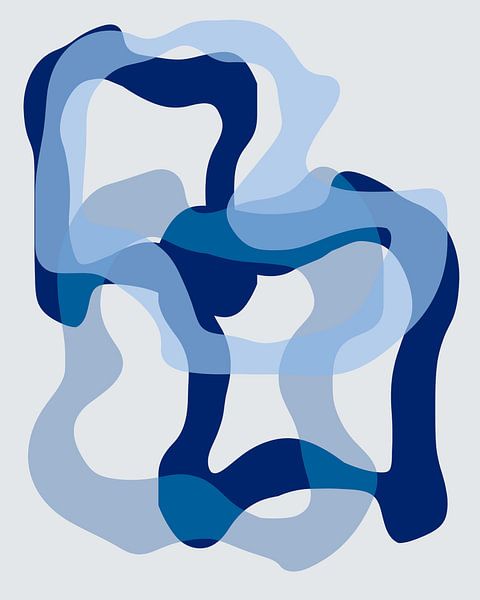 Luminöse blaue Formen von Sannel Larson