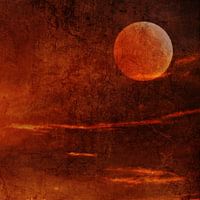 Mond 1. Fantasie in Rot mit Orange