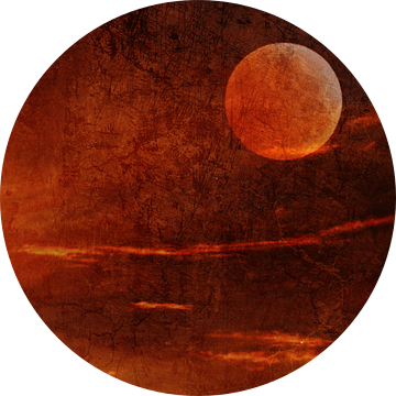 Maan 1. Fantasie in Rood met Oranje. van Alie Ekkelenkamp
