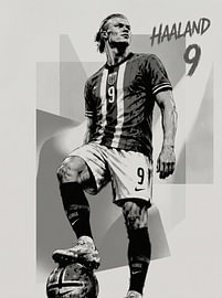 Affiche de football d'Erling Haaland (Norvège) sur ANGGA HERMAWAN WIDODO