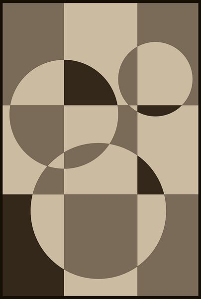 Art with brown surfaces. The colour brown is associated with earthy tones and warmth. by Michar Peppenster
