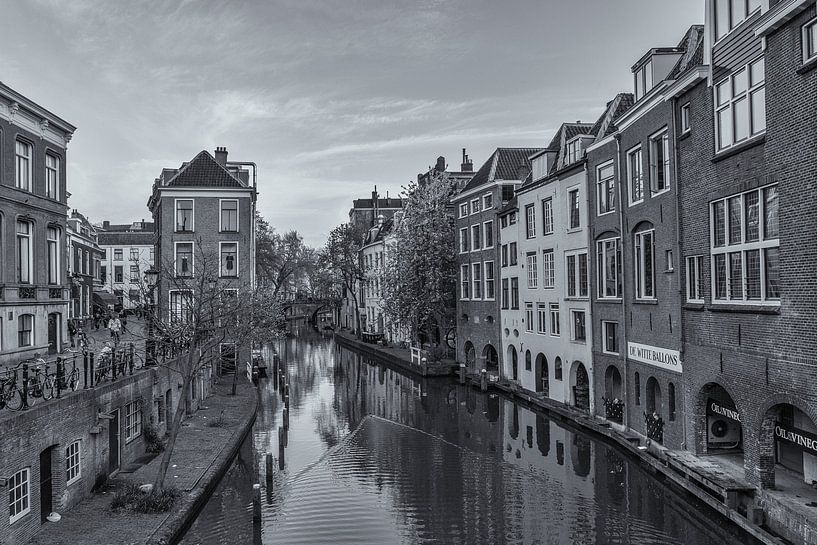 Oudegracht, Light Gaard et Lijnmarkt à Utrecht - noir et blanc par Tux Photography