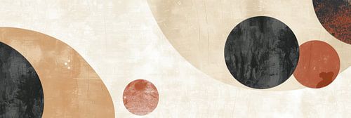 Minimalisme panorama abstract boho en japani kunst