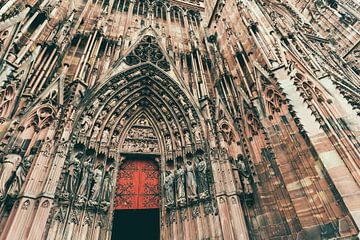 Red Gate at Strasbourg Cathedral by Shanti Hesse