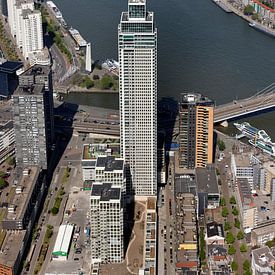 Photo aérienne Rotterdam Zalmhaventoren sur Roel Dijkstra