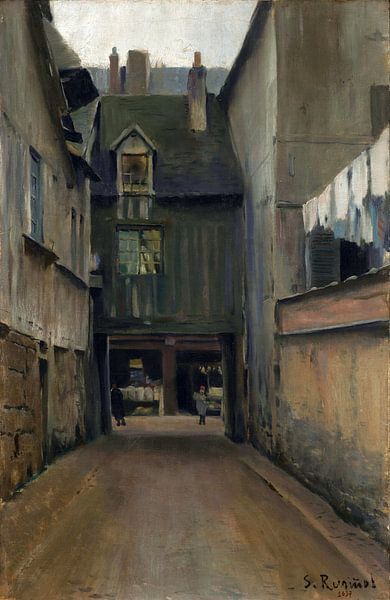 Santiago Rusiñol, Straße von Rouen - Paris, 1889 von Atelier Liesjes