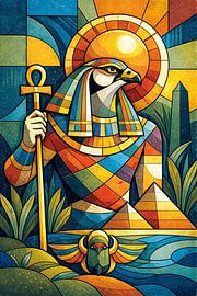 Gemälde des Sonnengottes Ra aus Ägypten.