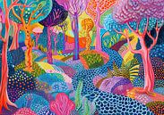 Betoverd Bos van Abstract Schilderij thumbnail