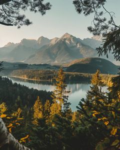 Berglandschaft im Morgenlicht