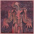 Birdman twee, monotype van Helga Pohlen - ThingArt thumbnail