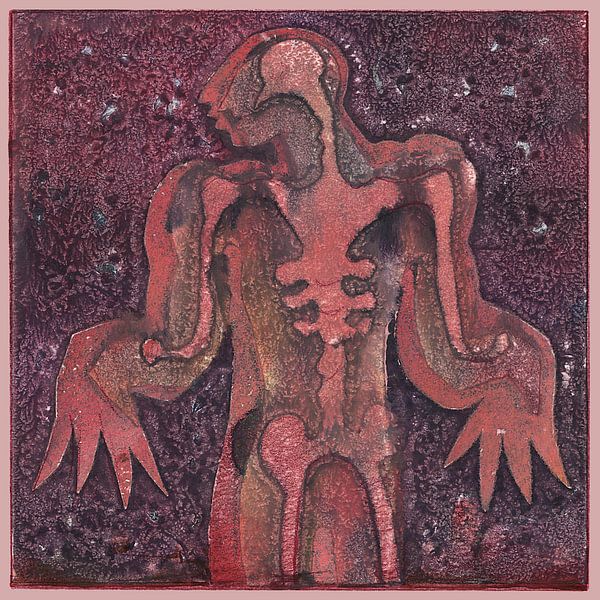 Birdman twee, monotype van Helga Pohlen - ThingArt