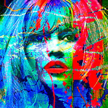 Brigitte Bardot Splash Pop Art PUR van Felix von Altersheim