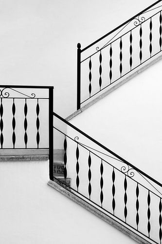 Black and white staircase